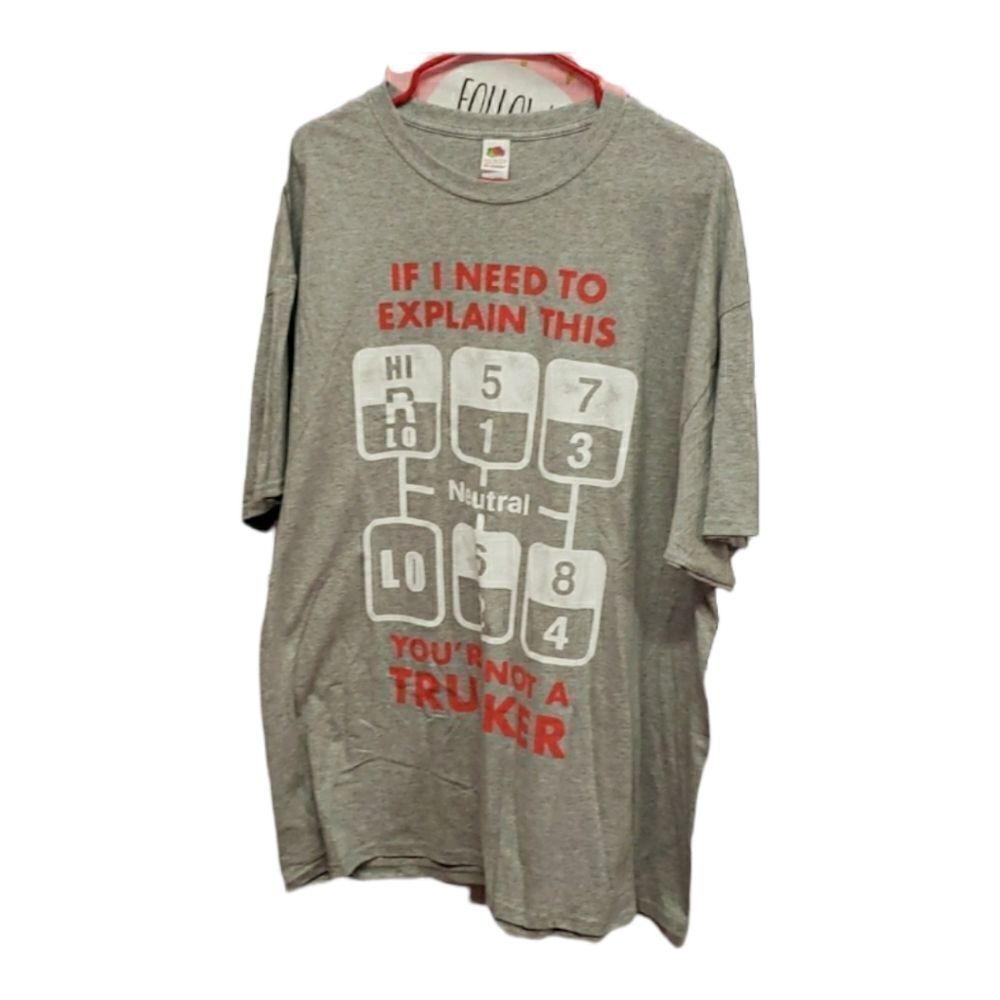Mens Graphic Crewneck Trucker Tee Shirt NWOT size 2XL